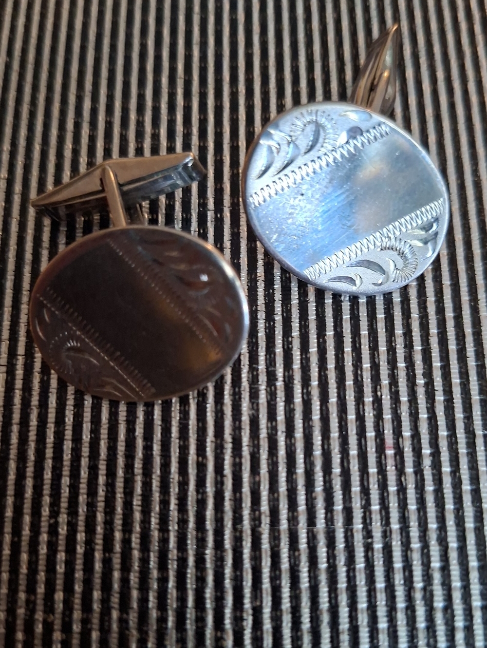 1930s Art Deco Sterling Silver Cuff Links